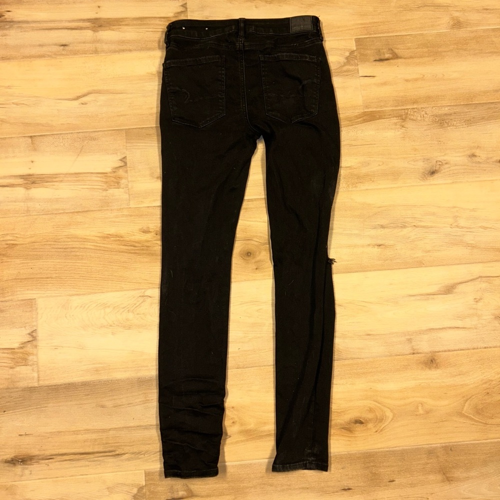 American eagle black ripped jeans